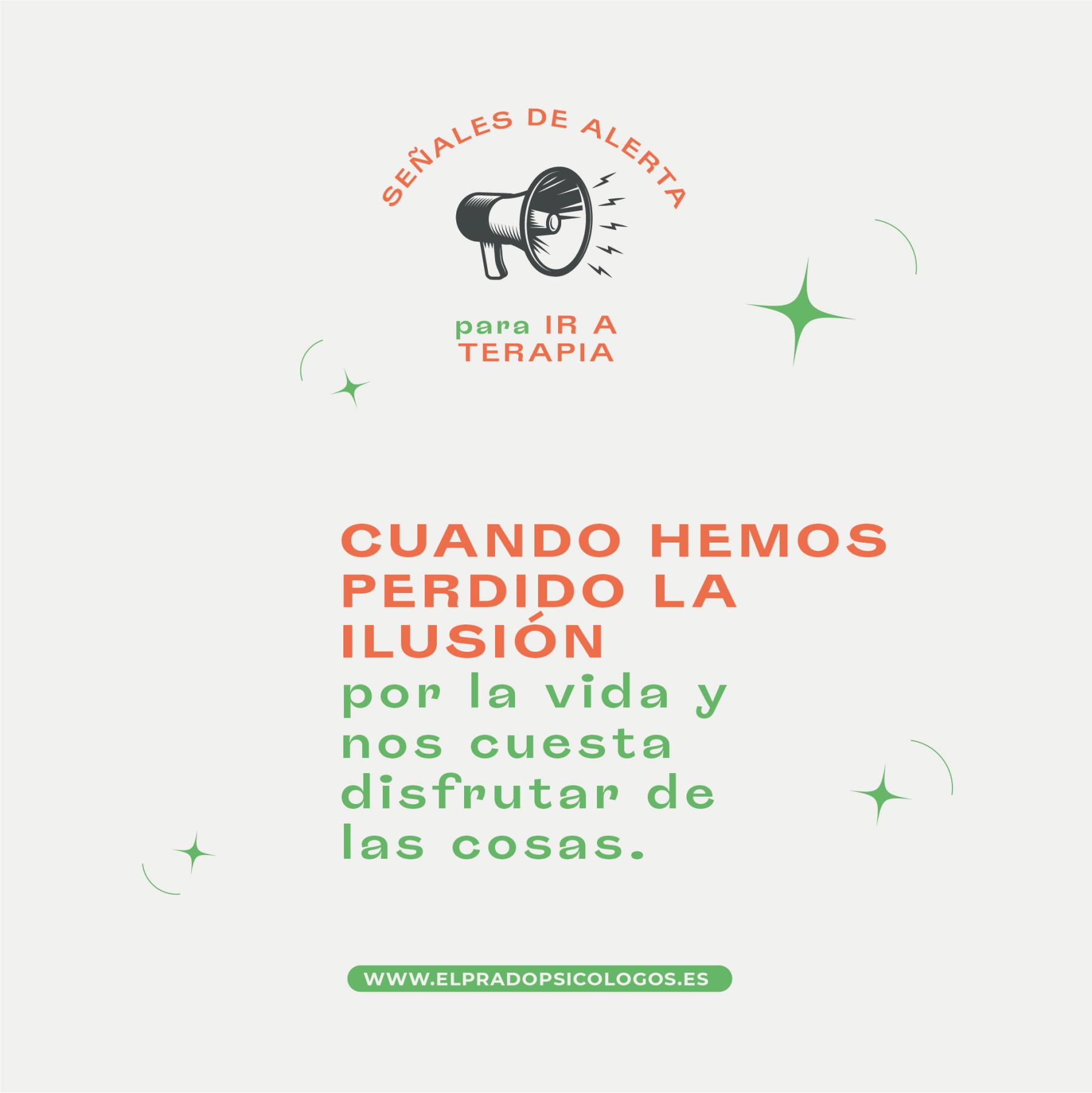 Ir al psicólogo cuando hemos perdido la ilusión